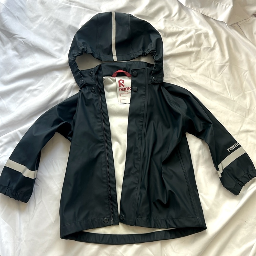 Reima 4T Rain Jacket With Detachable Hoodie